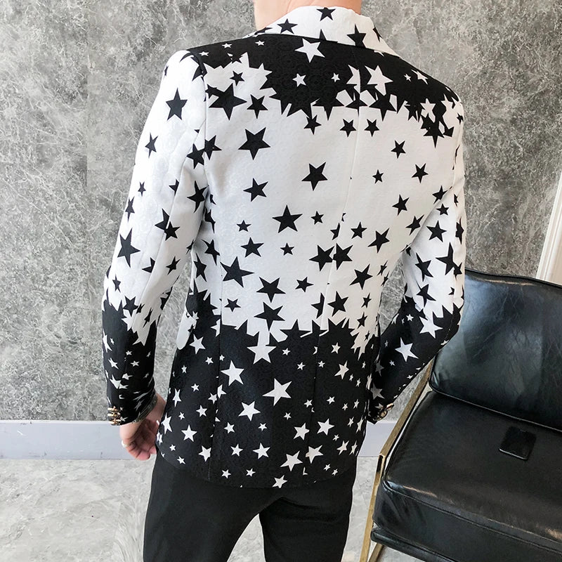 star print blazer