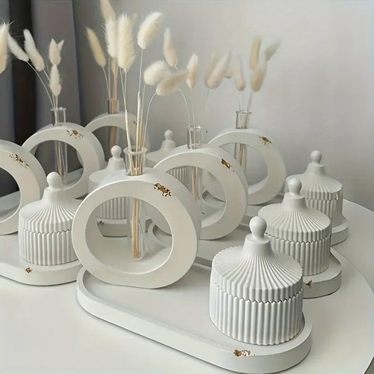 Arc circulaire de vase de moule en silicone hydroponique bricolage