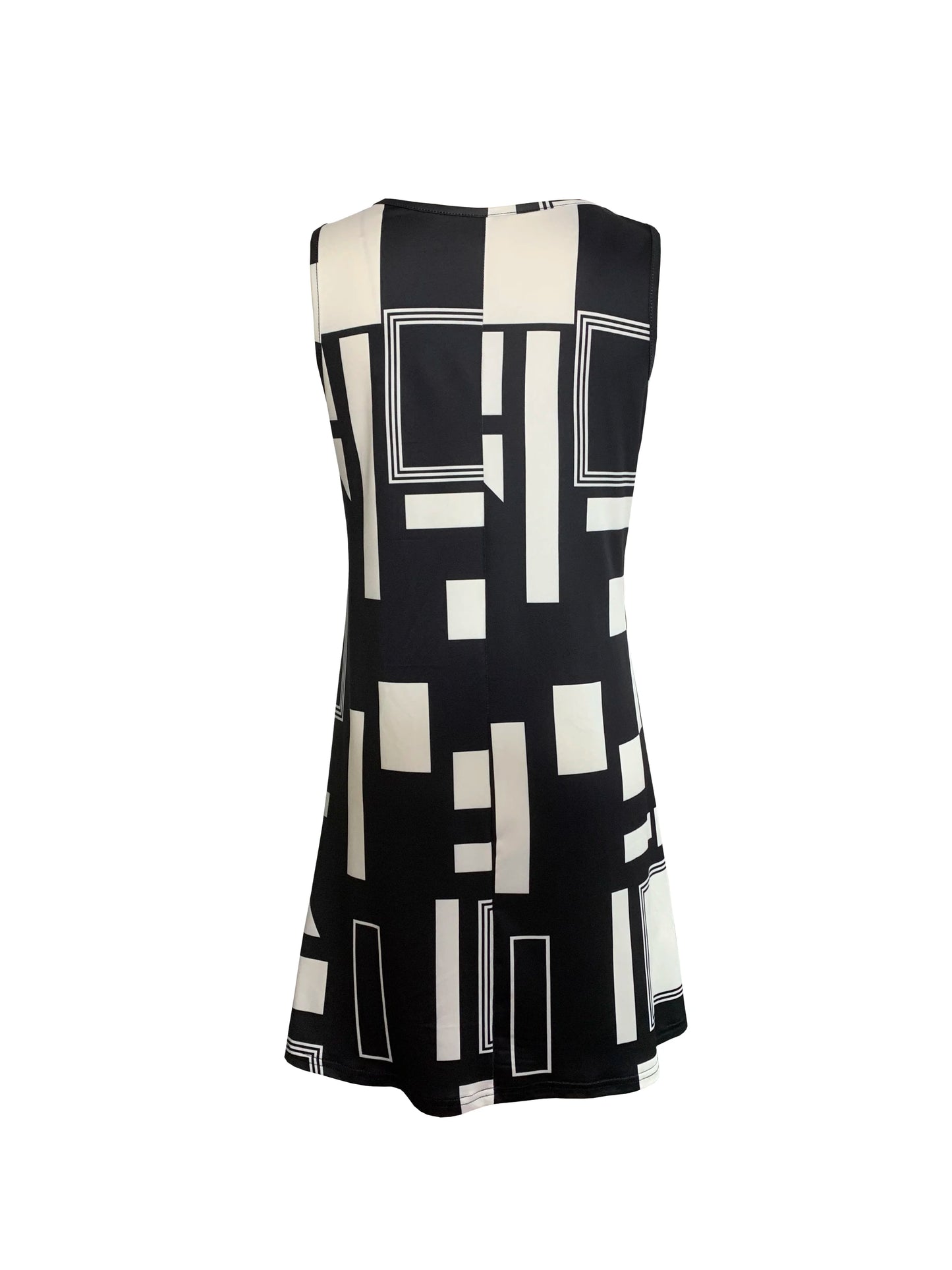 Chic Geometric Print Dress