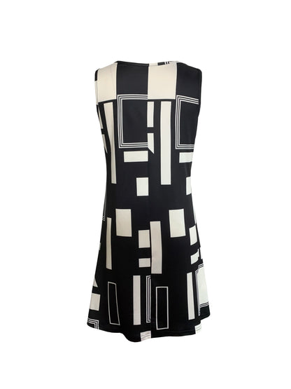 Chic Geometric Print Dress