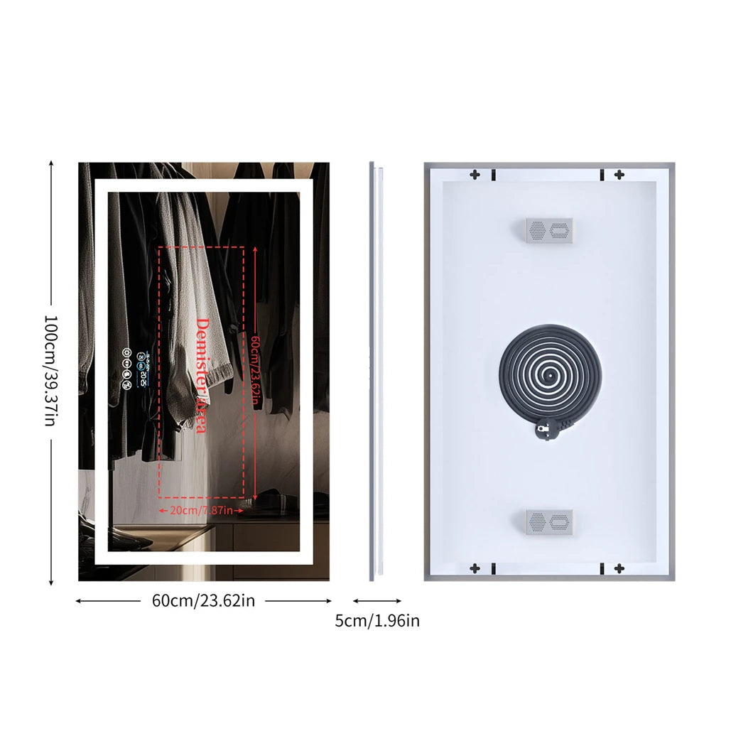 Large Backlit Vanity Mirror for Bathroom