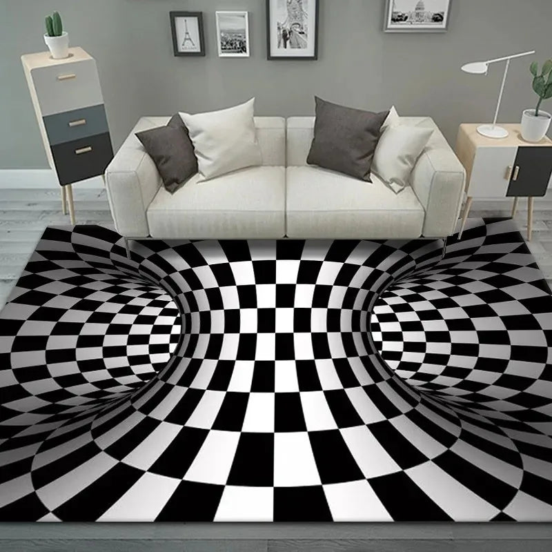 3D Vortex Illusion  Entrance Door Floor Carpet