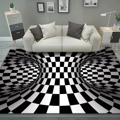 3D Vortex Illusion  Entrance Door Floor Carpet
