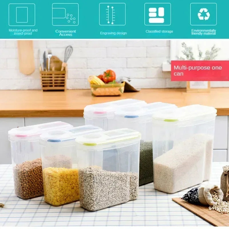 Transparent 4L Airtight Cereal Storage Container