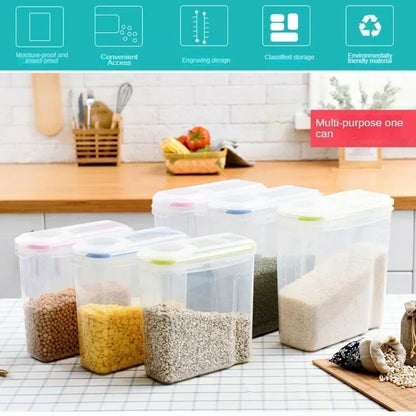Transparent 4L Airtight Cereal Storage Container