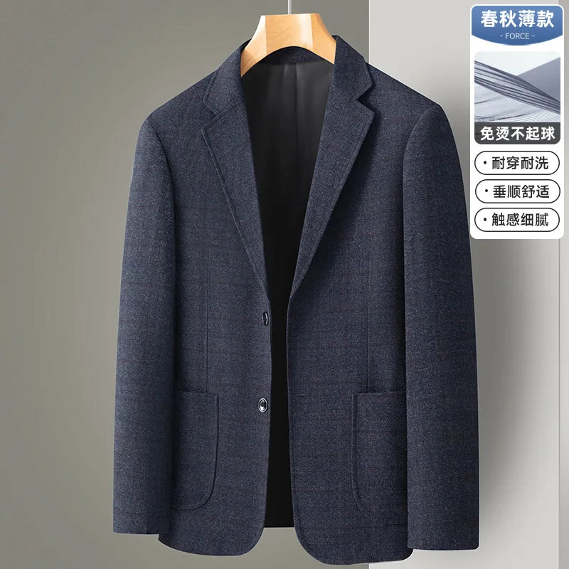 Blazer/manteau de costume formel à carreaux britanniques
