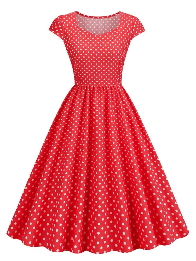 Summer Sleeveless Dot Print Dress