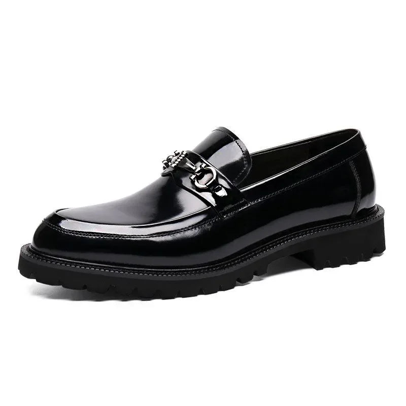 Thick Sole Breathable Leather Loafers