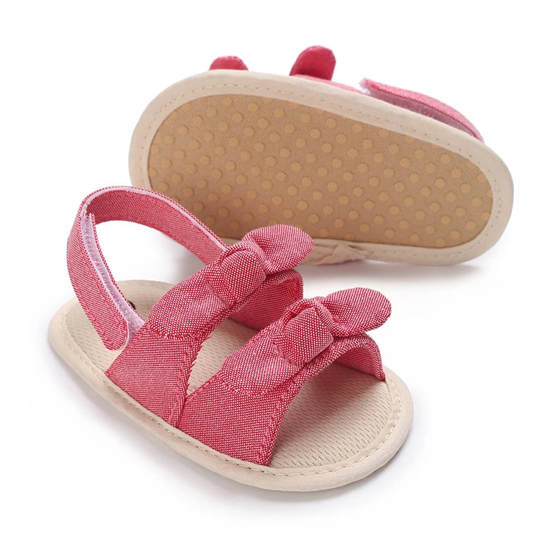 Baby-Mädchen-Sandalen mit weicher Sohle und Blumenmuster