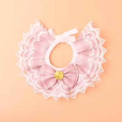 Collier pour chien en perles de ruban de soie avec pendentif