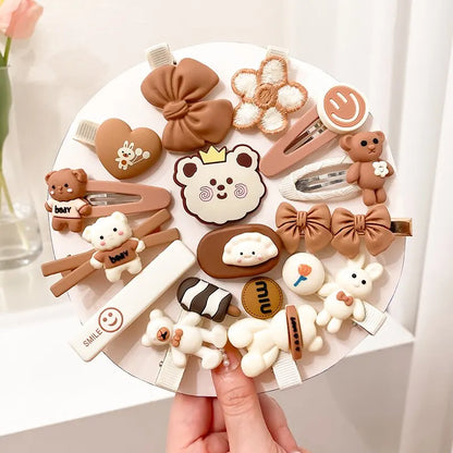 Cartoon Bear Princess Hair Clips