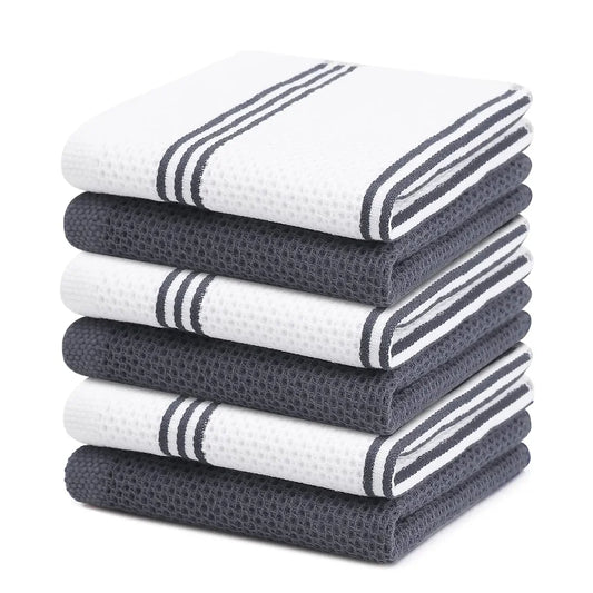 Set of 4/6 Cotton Kitchen Towels