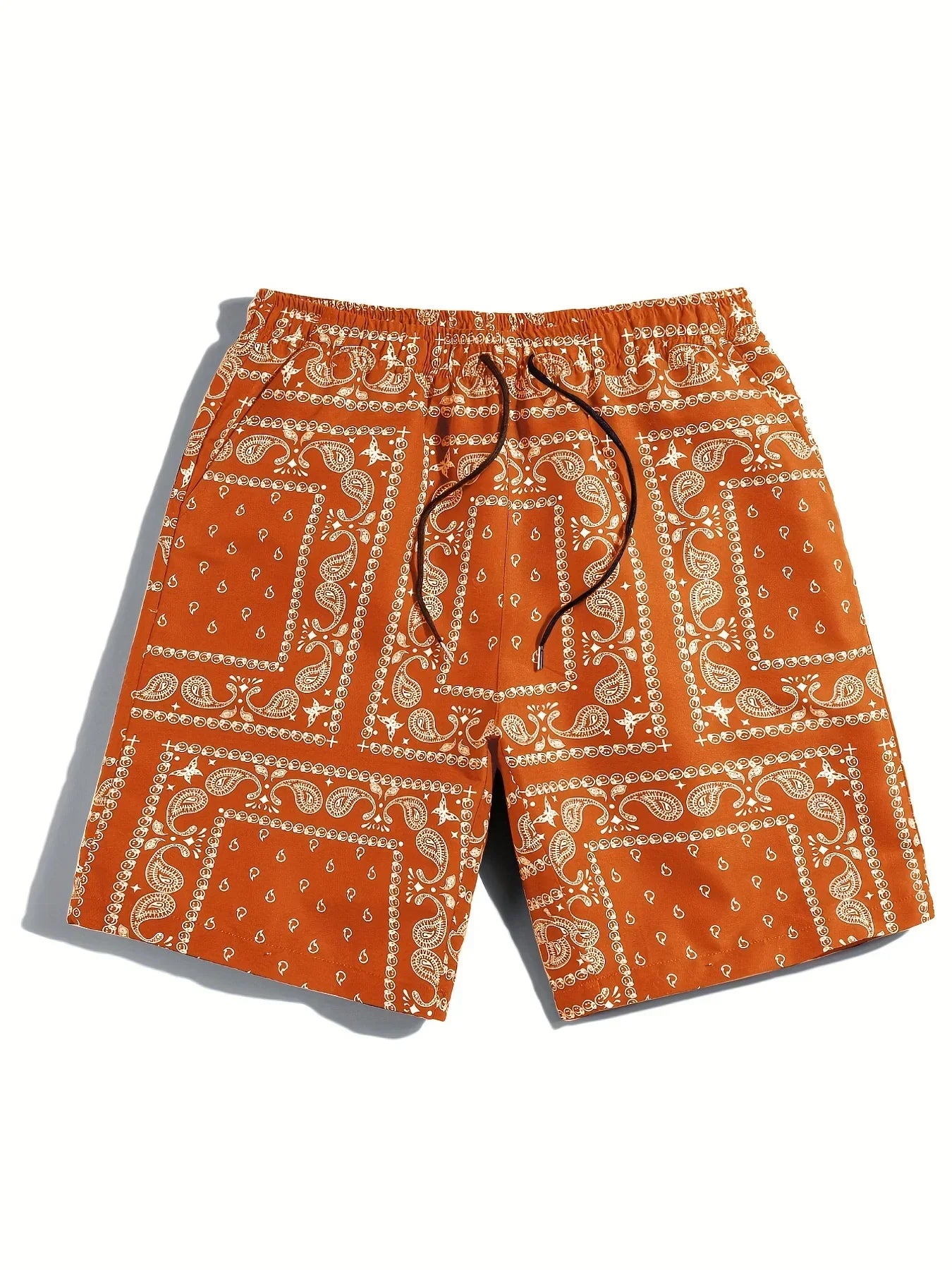 Men Casual Paisley Print Beach Shorts
