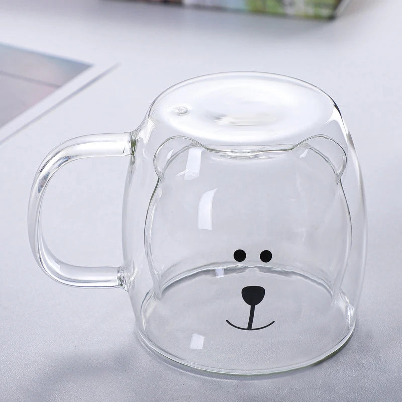 250ml High Borosilicate Little Bear Glass Cup