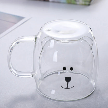 Tasse en verre Little Bear à haute teneur en borosilicate de 250 ml