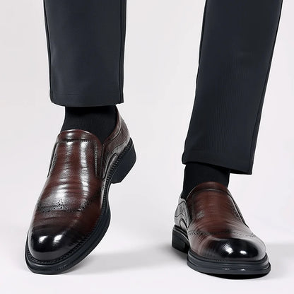 Chaussures habillées en cuir de style britannique pour hommes