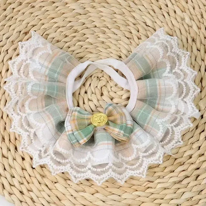 Collier pour chien en perles de ruban de soie avec pendentif