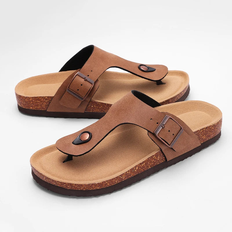 Men's Non-slip Open-toe Leather Soft Bottom Sandals