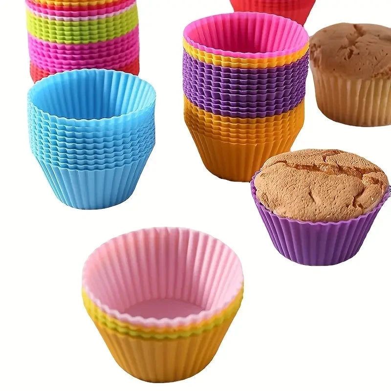 Random Color Silicone CupCake Mold Set