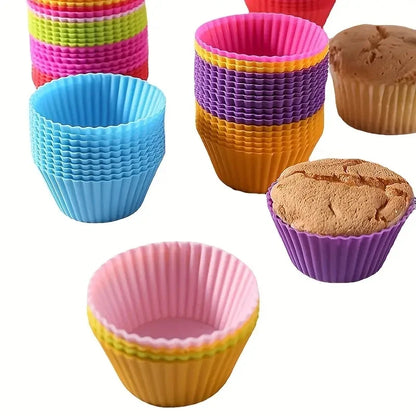 Random Color Silicone CupCake Mold Set