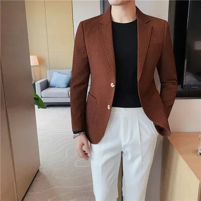 Blazer de mariage surdimensionné à simple boutonnage pour hommes