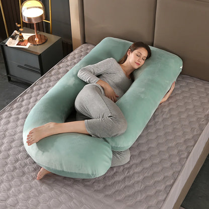 Oreiller de grossesse en coton en forme de U