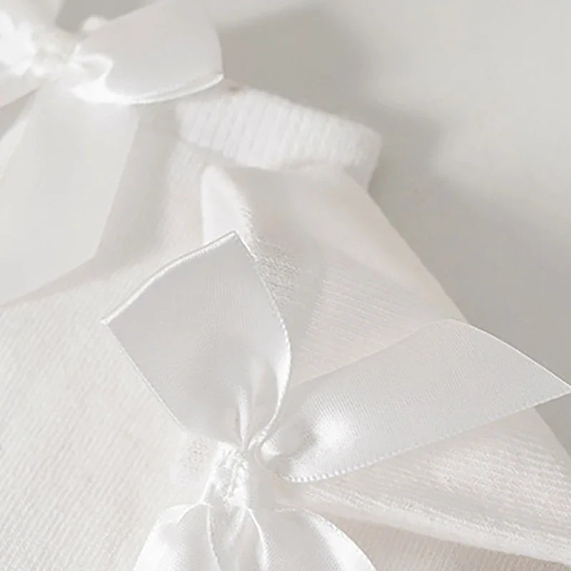 Nouveau Chaussettes hautes à nœud pour enfants