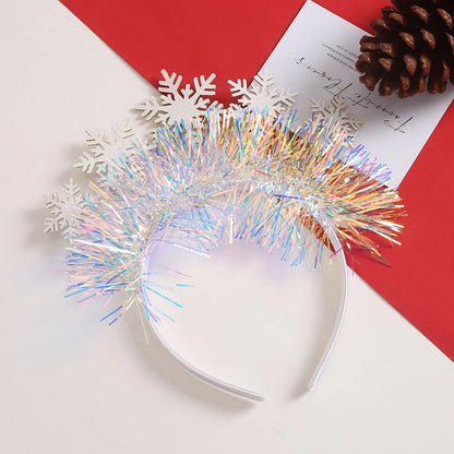 Children's White Snowflake Sequin Hair Hoop