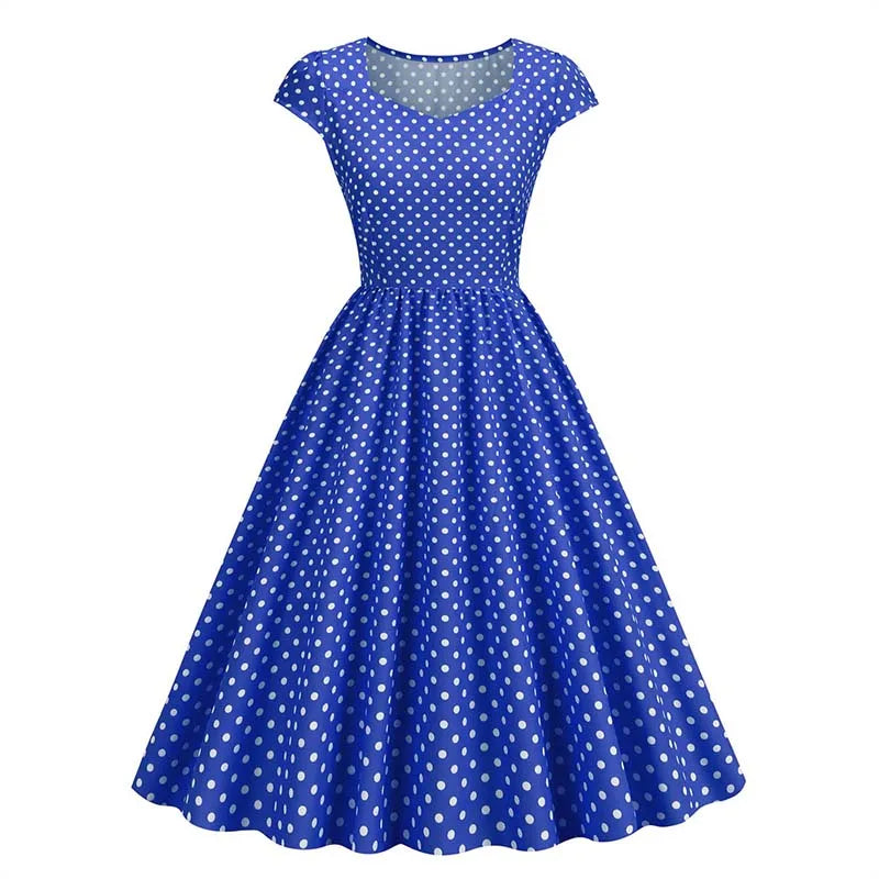 Summer Sleeveless Dot Print Dress