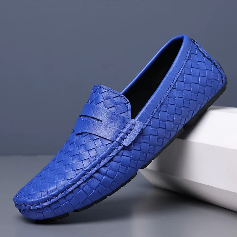 Men's Handmade Flat Casual PU Leather Moccasins