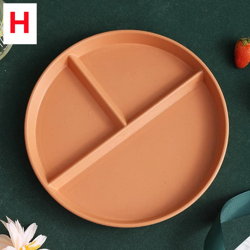 Wheat Straw Divided Fruit Salad Dinnerware Plates