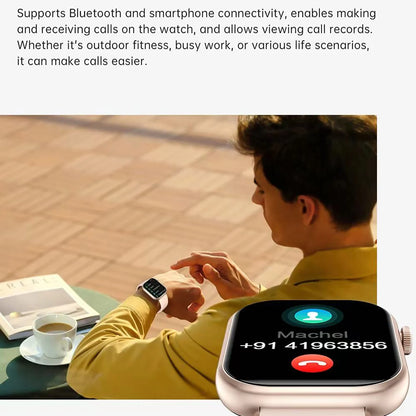 Men's Waterproof Touch Screen Bluetooth call Heart Watches