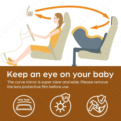 Um 360 Grad drehbarer Babyspiegel für den Rücksitz