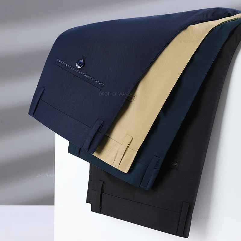 Pantalon d'attente élastique anti-rides doux pour hommes