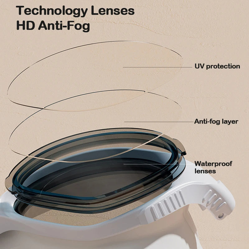 Adjustable HD Anti-Fog Swimming Goggles