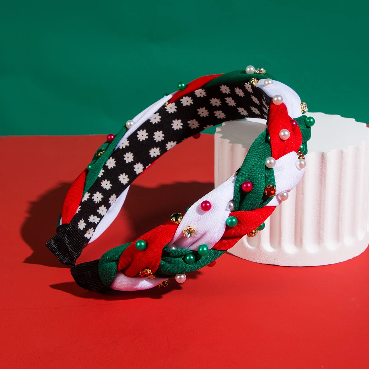 Pearl & Braid Christmas Headband