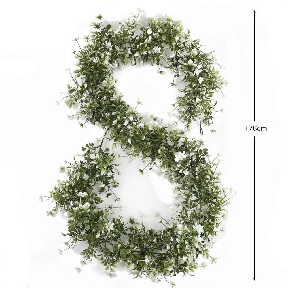 178 cm naturgetreue Girlande aus grünen Ranken