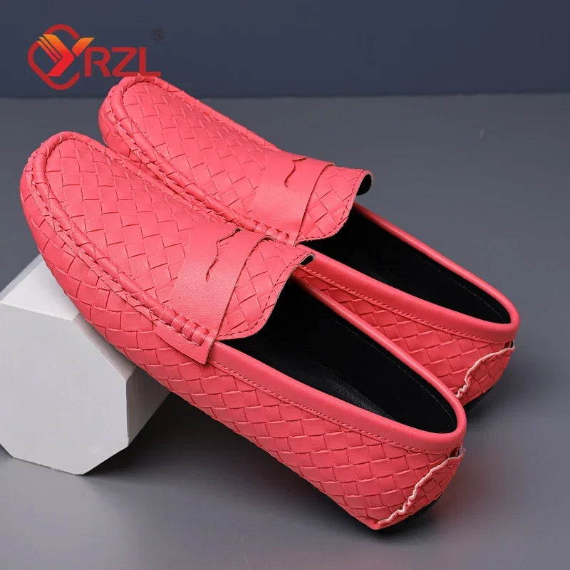 Men's Handmade Flat Casual PU Leather Moccasins