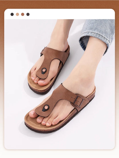 Men's Non-slip Open-toe Leather Soft Bottom Sandals