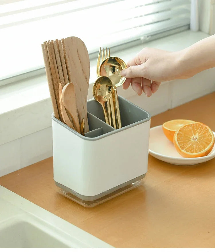 Kitchen Spoon Chopstick Storage Dish Drying Basket Rack