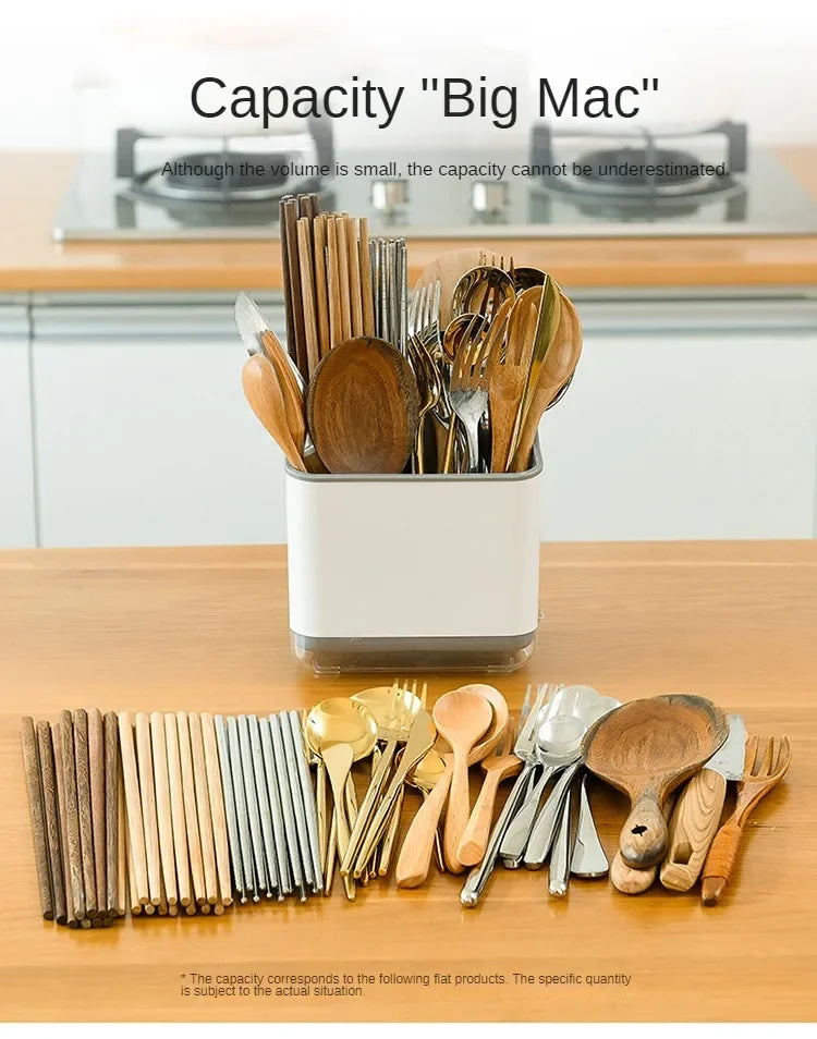 Kitchen Spoon Chopstick Storage Dish Drying Basket Rack