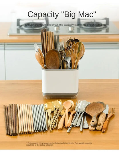 Kitchen Spoon Chopstick Storage Dish Drying Basket Rack