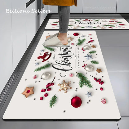 Christmas Themed Anti-Slip Kitchen & Home Floor Mats