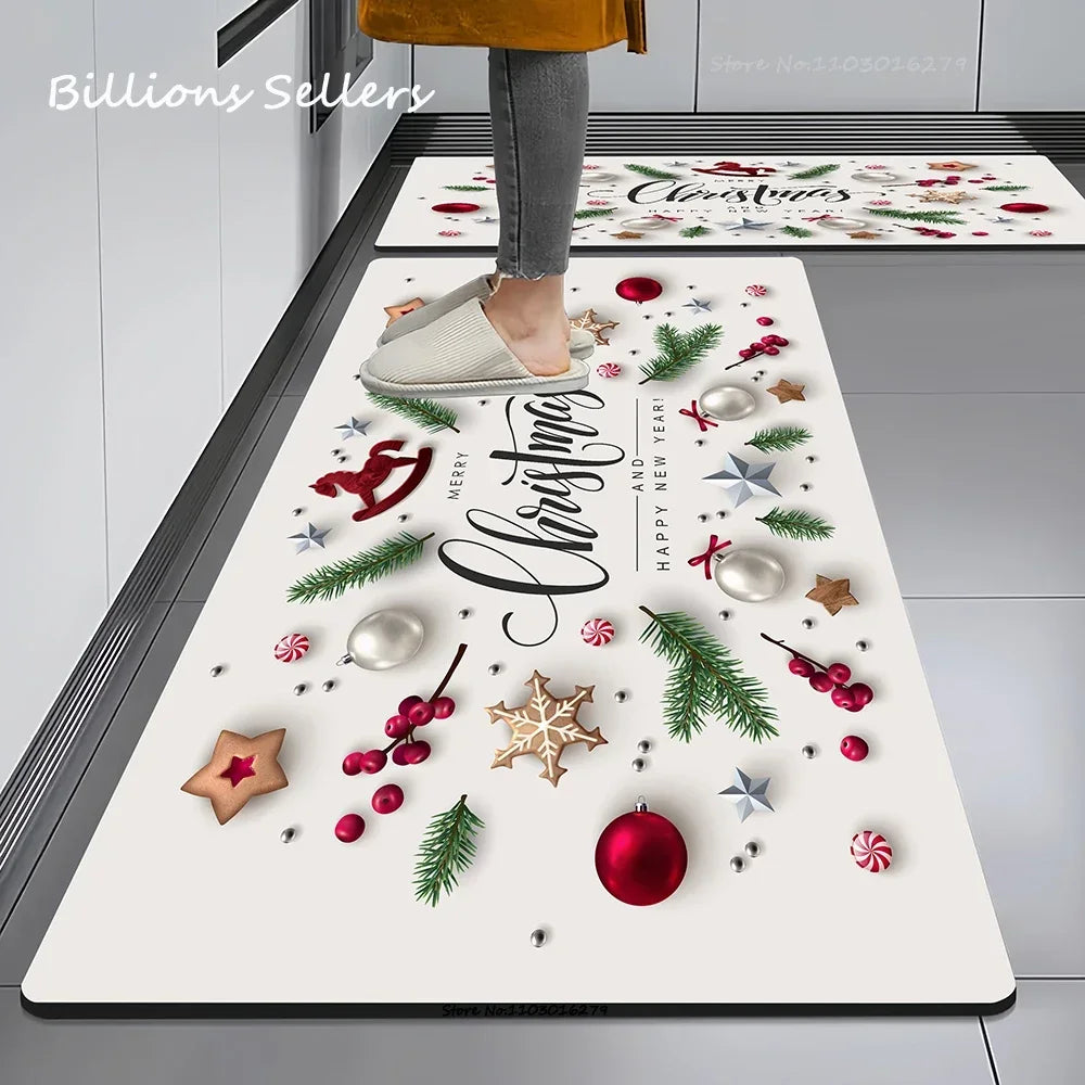 Christmas Themed Anti-Slip Kitchen & Home Floor Mat