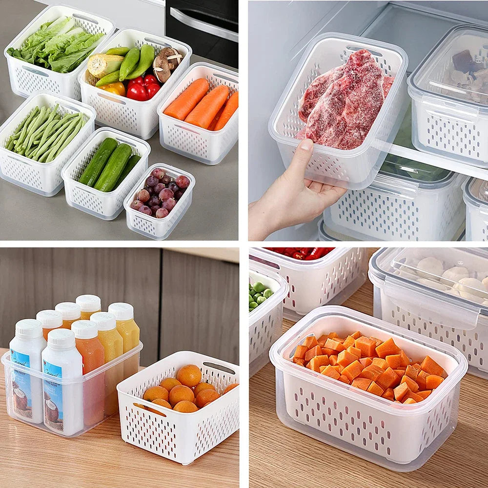 Drain Basket Refrigerator Storage Box