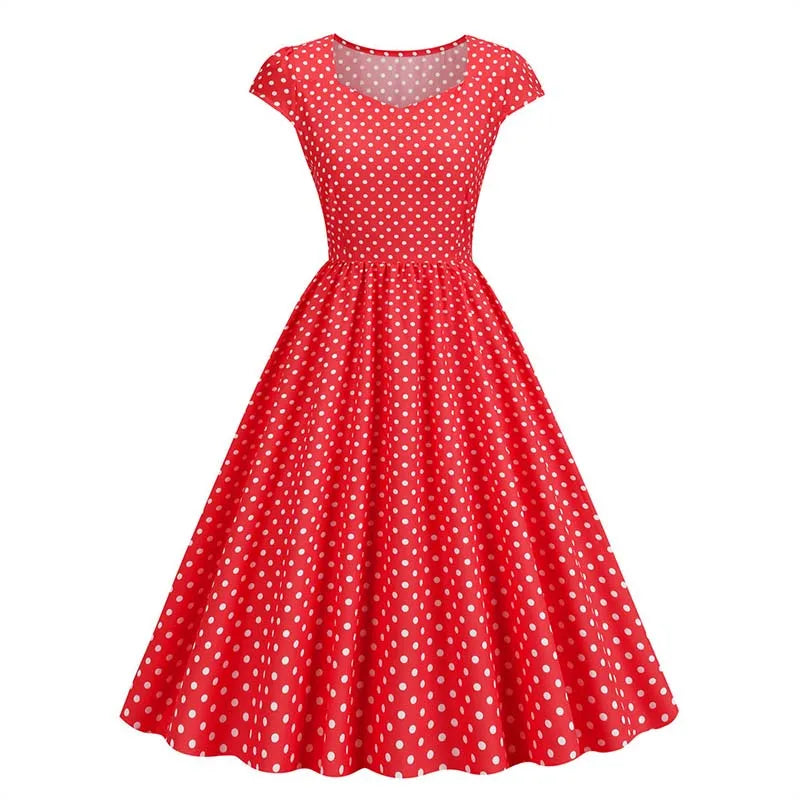 Summer Sleeveless Dot Print Dress