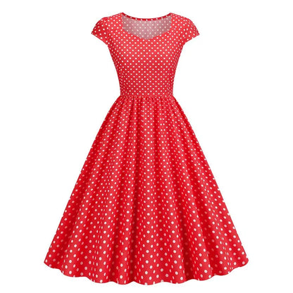 Summer Sleeveless Dot Print Dress