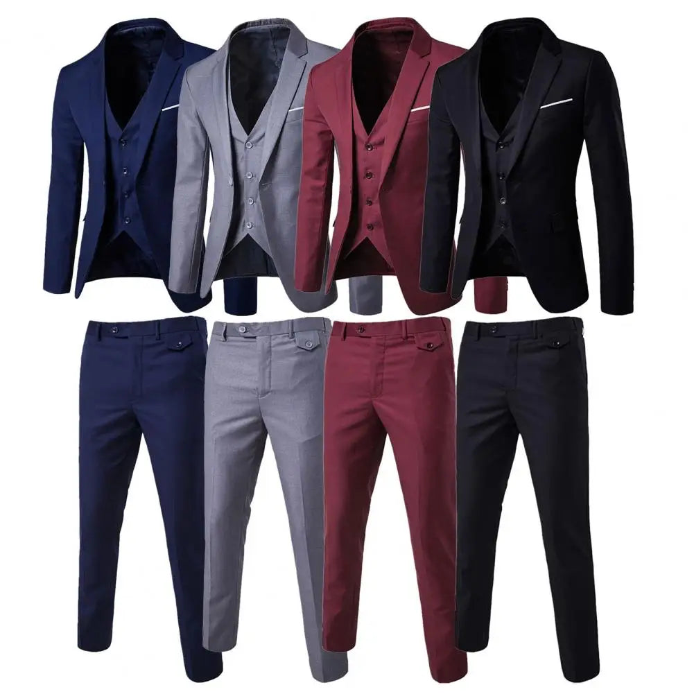 Costume de mariage pour hommes, ensemble de blazers 3 pièces