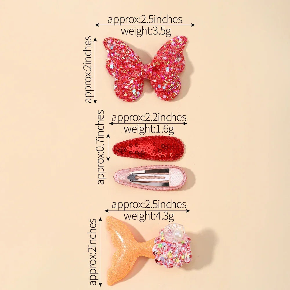 Butterfly & Flower Print Hair Clip