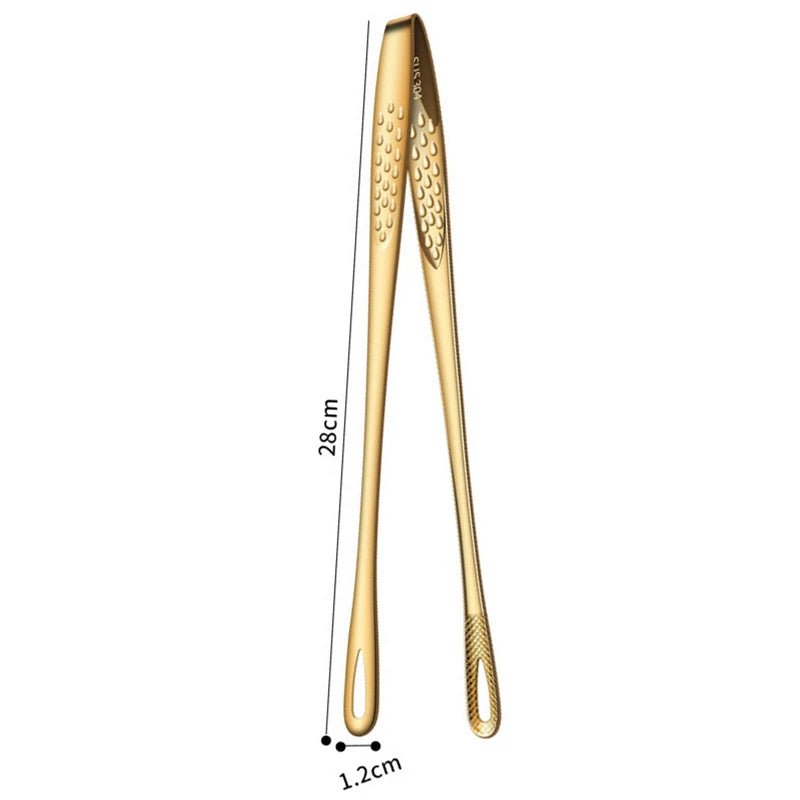 Long Handle Non-Slip Stainless Steel BBQ Tongs